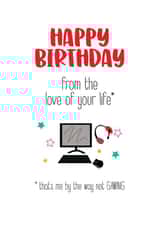 Funny Birthday card for the gamer in your life created by Silly Prints