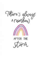 There's always a rainbow after the storm card, hopeful card created by Tracy Ho