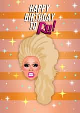 Happy Birthday To Ru! RuPaul's Drag Race Inspired Birthday Card! created by Drag Apparel