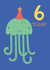 Cute 6th Birthday Card - Jelly Fish - Sea created by Sally Payne Design