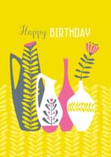Retro Vase Birthday created by Jane Farnham Designs