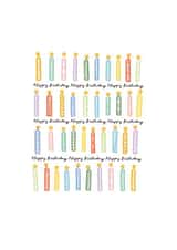 Colourful candles birthday card created by Katie Moody