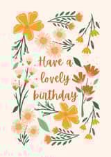 Pretty Birthday Card - Flowers - For Her created by Custom Card Co Shop