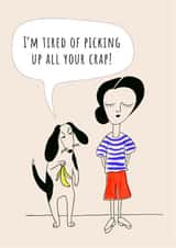  'Tidy Dog Boss' Birthday card created by Pig + Plums