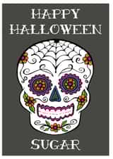Happy Halloween Sugar Skull Card created by Knick Knack Crafts