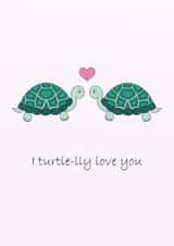 I turtle-lly love you anniversary card created by Quack Animal Art