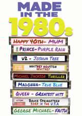 Happy 40th Mum Birthday Card- 80s Music Cassettes Albums created by ShortRound888