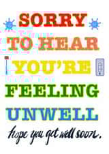 Get Well Soon Covid Rainbow Typed card created by Nina Modray