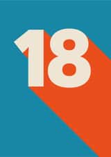 Bright and Bold 18th Birthday Card 1000 created by Amy Munro