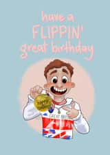 Tom Daley Flippin great birthday card created by @MarcoLooks