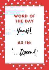 Yaass! Card created by Saffron Lanser Design