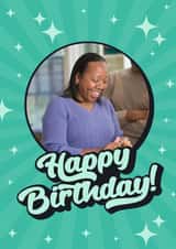 Personalised Birthday Photo Card created by Evie Garnett Designs - Stars typography Birthday Personalised Photo Card 11841