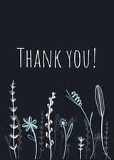 Floral pattern thank you card created by Mayah Wetherell