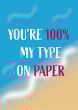 My type on paper love island card created by Amysimplycreates