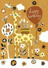 Birthday Giraffe and Cake Card created by The Illustrated World of Lisa Berkshire