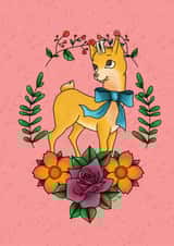 Retro Bambi themed lots of love card created by Ben Taylor