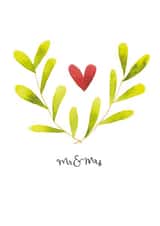 A sweet Mr & Mrs wedding card created by Katie Moody