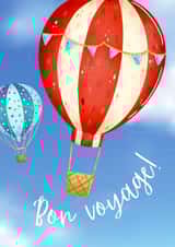 Bon Voyage Hot Air Balloon Leaving Card created by Annie Moon 