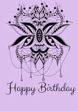 Mandala birthday card created by SimplyJen