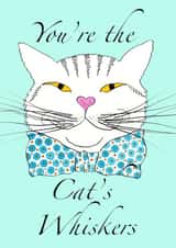 You're the Cat's Whiskers Appreciation card How Wonderful You Are card created by RuthChurchillDesigns