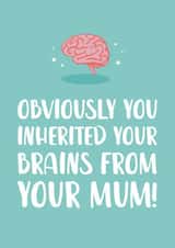 'Inherited from Mum' Exam Congratulations Card created by The Cake Thief