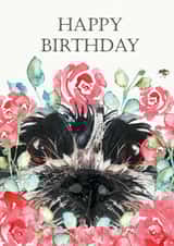 Beautiful Shih-Tzu and Roses Birthday Card created by Jo Scott Art