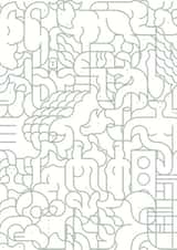 London Sculptures Geometric Design Greetings Card created by Yijing Li