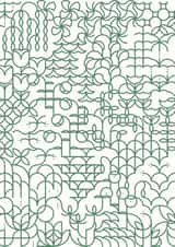 London Plants Geometric Design Greeting Card created by Yijing Li