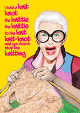 Knitter's Delight Grandma Card created by Daft Monk
