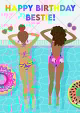 Birthday Bestie Fun Pool Times created by Colour Pop Prints