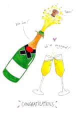 Congratulations Engagement Bottle of Fizz created by Victoria Llewellyn