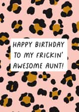 Fun Birthday Card - For Auntie - Leopard created by Heather Alstead Design LTD