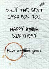 It's The Thought That Counts Birthday Card created by I Made A Funny!