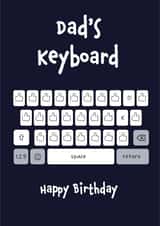 Dad's Keyboard Happy Birthday Card created by Daisy Jo Design