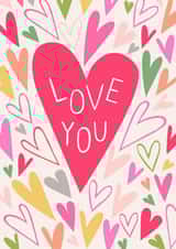 'Love you' Valentines card created by Pablo and Pickle Studio