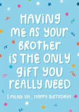 having me as your brother - card created by katie illustrated