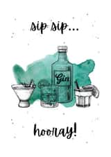 sip sip hooray! created by Custom Card Co Shop