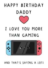 Nintendo Switch Birthday Card for Daddy created by Katy Naughton