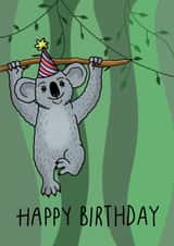Koala birthday card created by Maisie-Jane Andrews