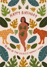'One of the Fiercest Women I know' Happy Birthday Card created by Flourish Paperworks