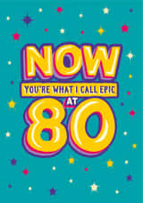 Now Music 80th Birthday Card created by The Typecast Gallery