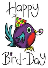 Happy Birthday Bird Day Card created by Doodle Greets