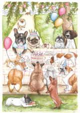Fun Dog Birthday Party Celebrations created by Hannah Farr Illustrations