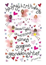 Fairy Birthday Card for a Beautiful Granddaughter created by The Girl Power Fairies