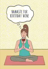 Yogi wine birthday card created by Noura Mokhtar