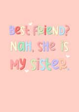 Best friend sister card created by The Girl Next Draw Cards