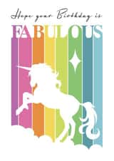 Fabulous Rainbow Unicorn Birthday Card created by Lisa Crisafi
