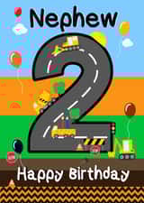 Roadworks 2nd Birthday Card for Nephew created by Kerrylovescards