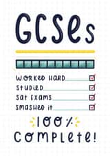 GCSEs 100% Complete Exam Congratulations card created by Joanne Hawker