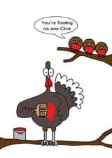 Clive the Christmas Turkey card created by Cat Flap Cards